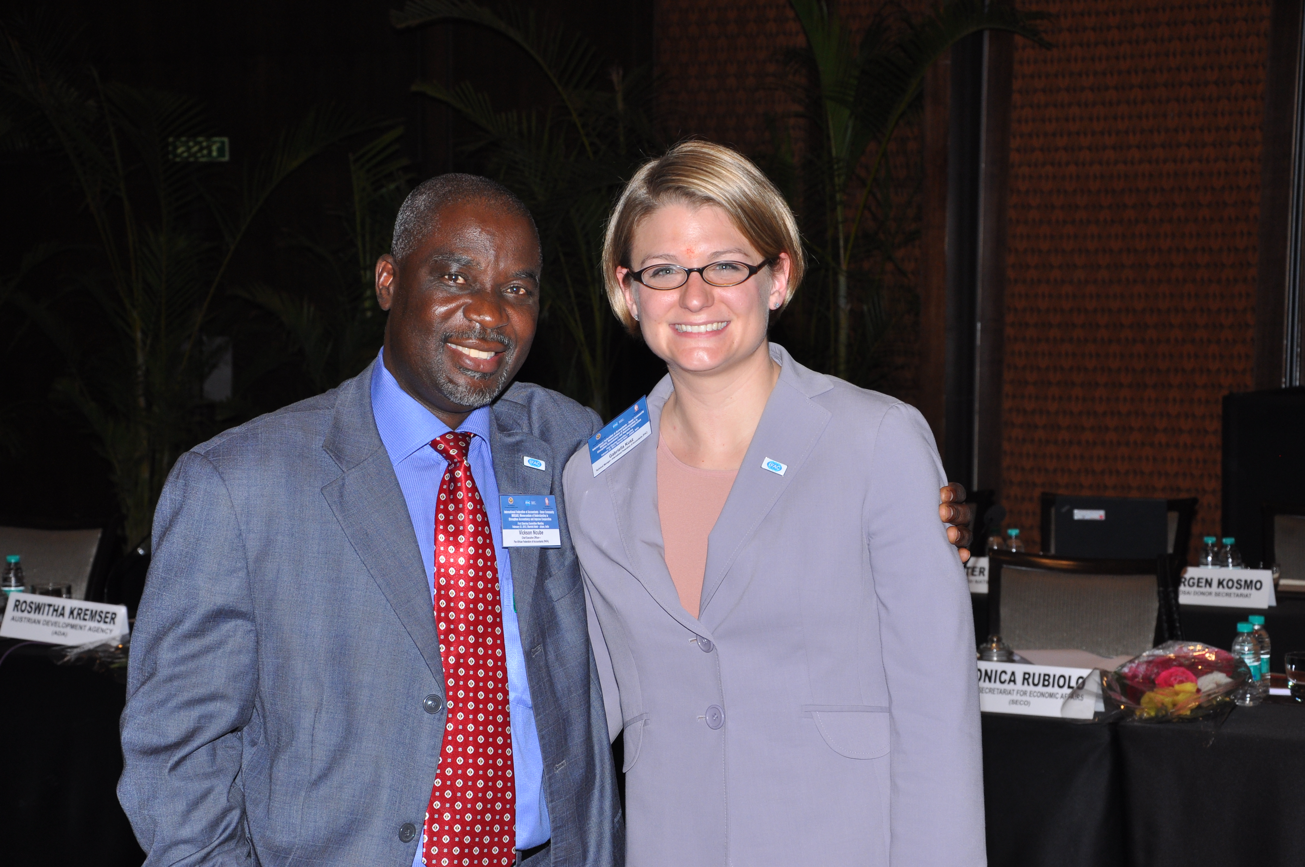 Gabby and Vickson Ncube at the first MOSAIC Steering Committee meeting, India, Oct 2012