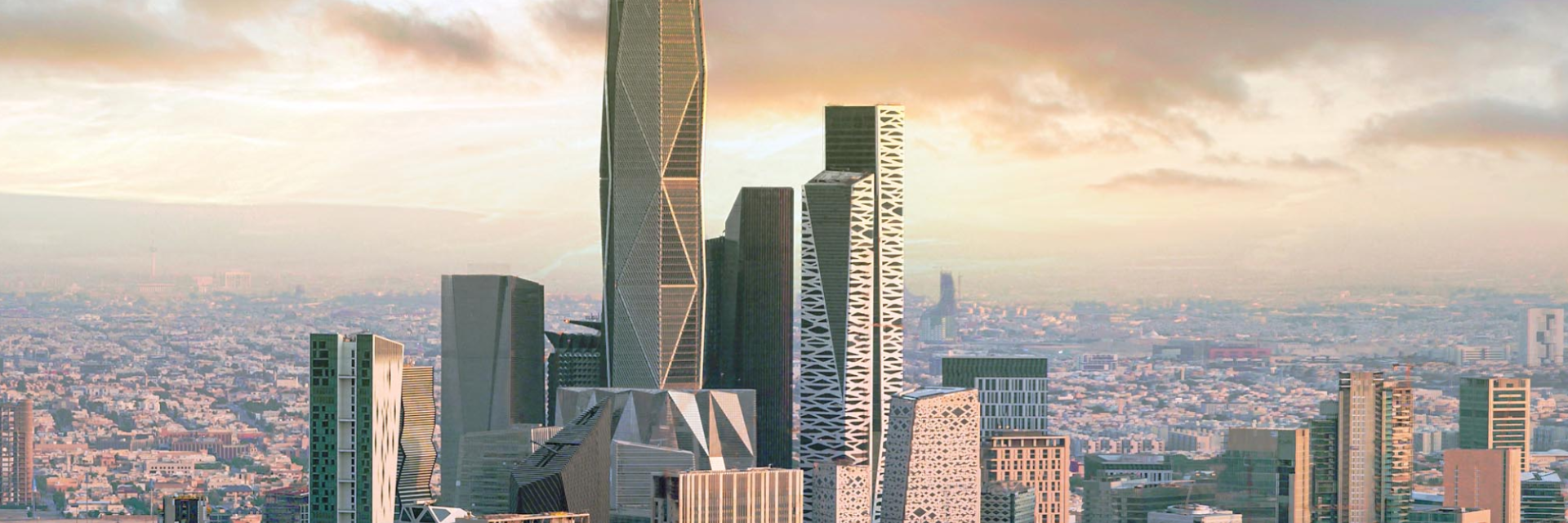 The skyline of Riyadh Saudi Arabia daytime