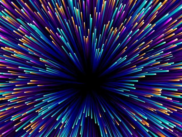 Streaks of light around a dark center