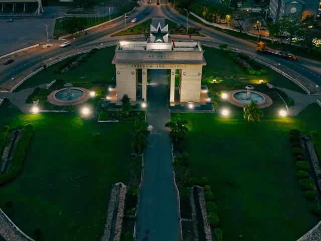 The Black Star Gate and park of Accra, Ghana