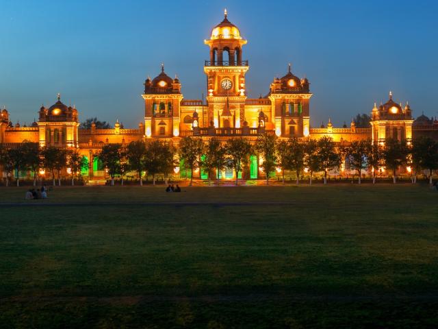 Islamia College in Peshawar at night