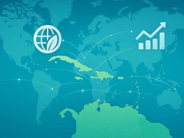 A map of the Caribbean with symbols above it