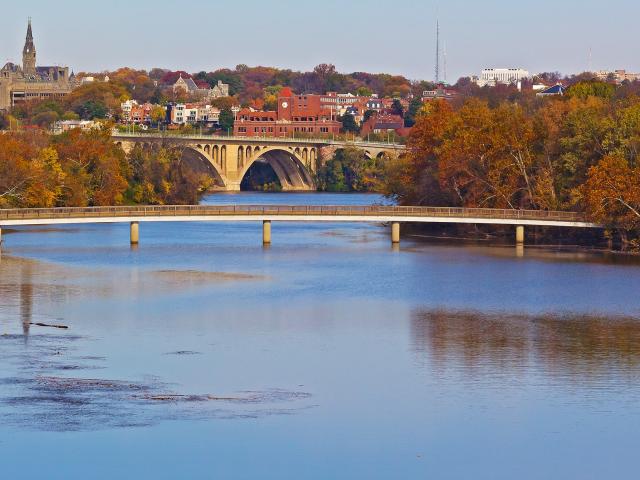 Autumnal Washington DC with bridges