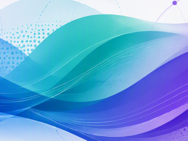 Abstract waves in blue, teal, purple