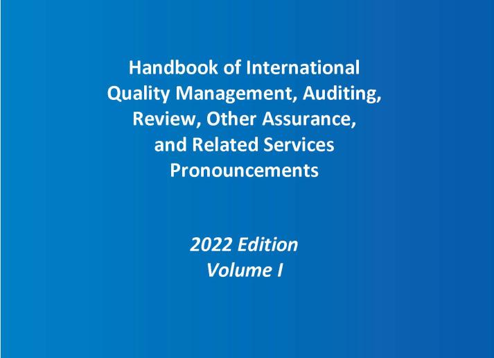 2022 IAASB handbook volume 1 cover