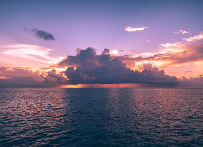 clouds over the sea