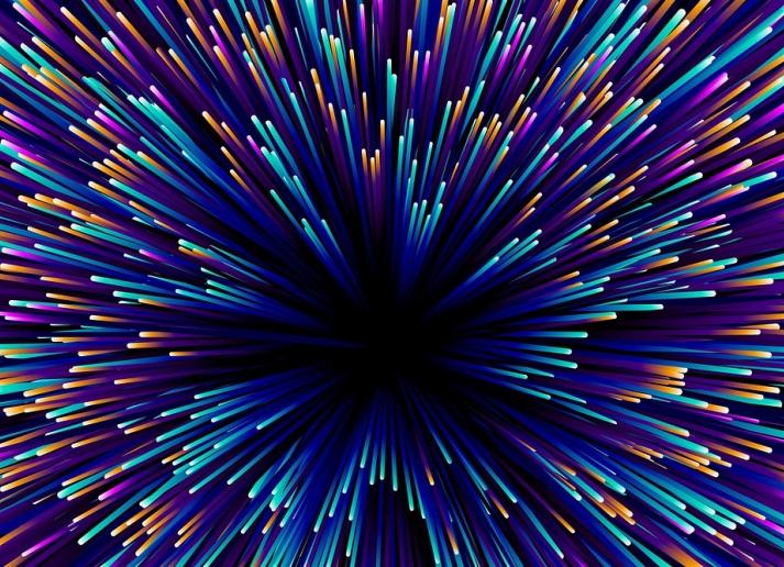 Streaks of light around a dark center