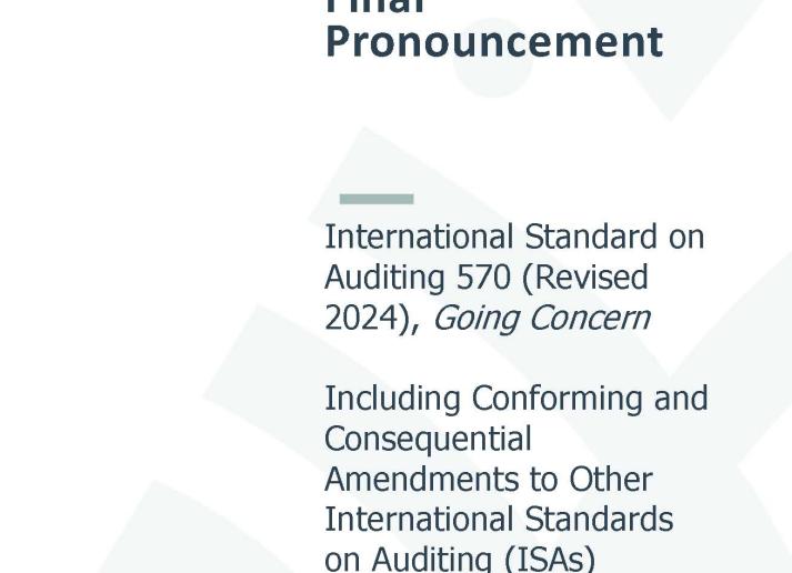 Cover page for IAASB's ISA 570 Going Concern