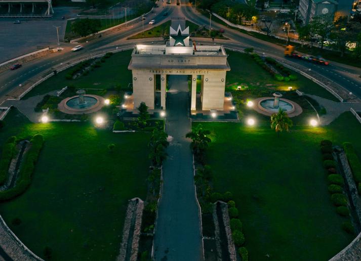The Black Star Gate and park of Accra, Ghana