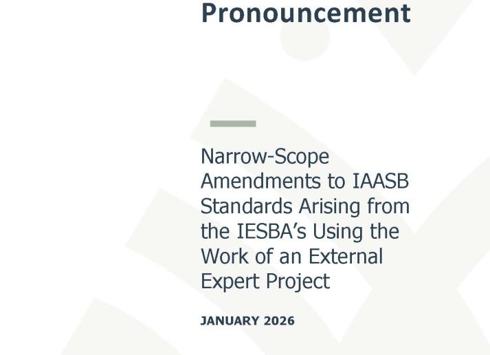 Cover image of the IAASB's Narrow-Scope Amendments document