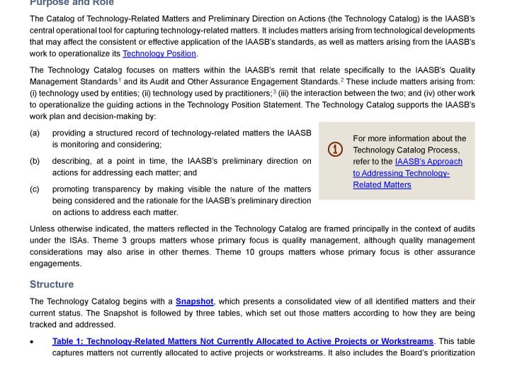 IAASB Technology Catalog - page 1