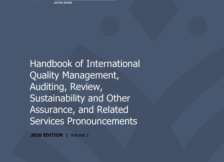 Cover of IAASB 2026 Handbook volume 1