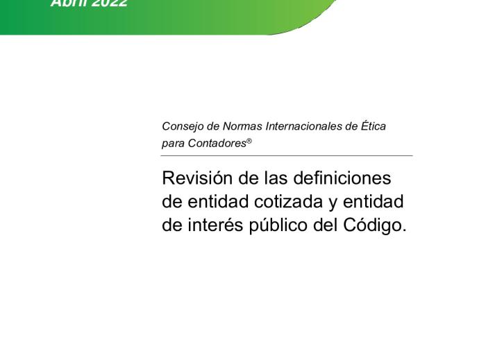 IESBA Final Pronouncement_Listed Entity and Public Interest Entity_Spanish-Spain_Secure.pdf