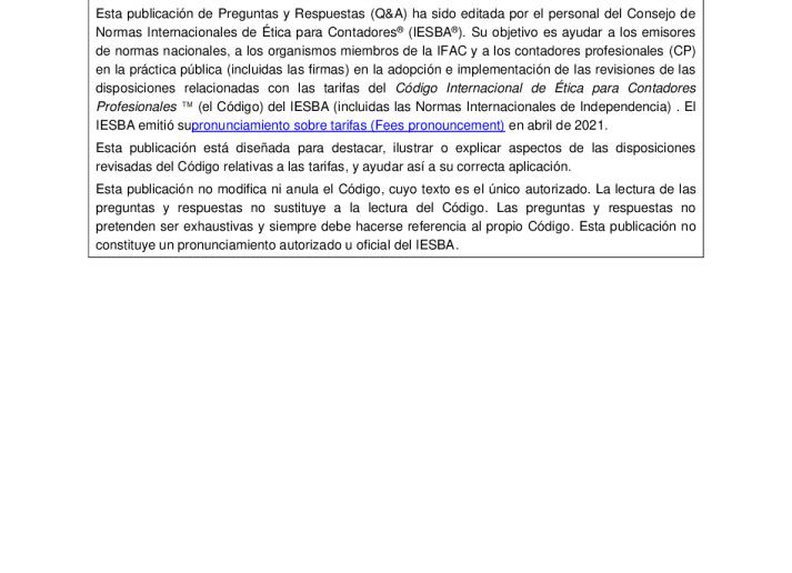 IESBA_Staff Q&A_Revised Fee-related Provisions of the Code_January 2022-locked.pdf