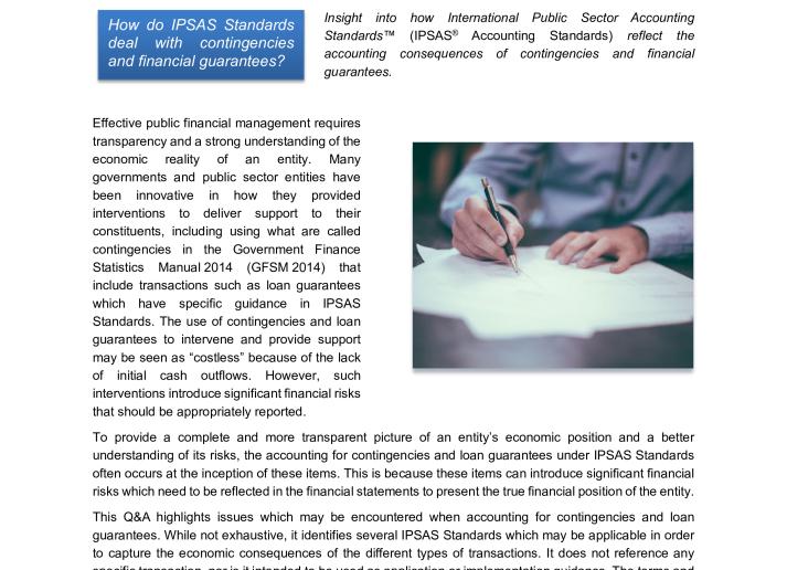 IPSASB Staff Q&A - Contingencies and Guarantees 2026.pdf