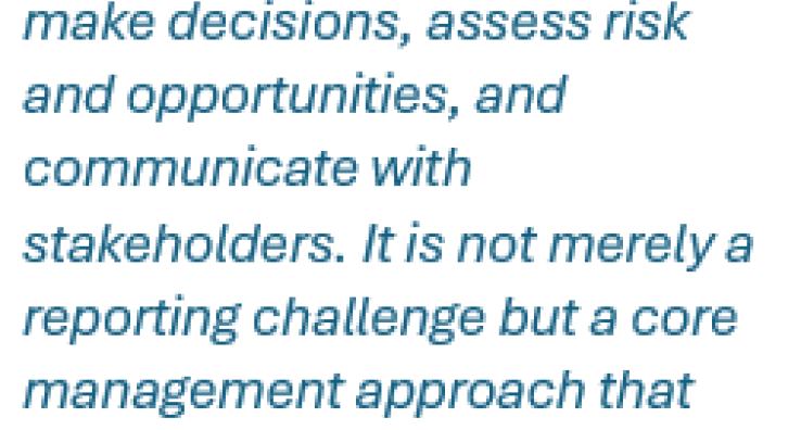 A pullout quote from the article explaining the importance of integrated thinking