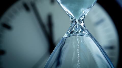 Clock and hourglass