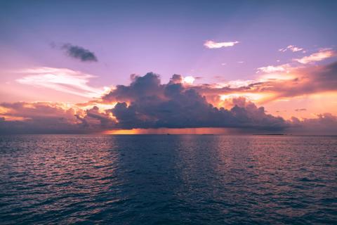 clouds over the sea