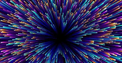 Streaks of light around a dark center