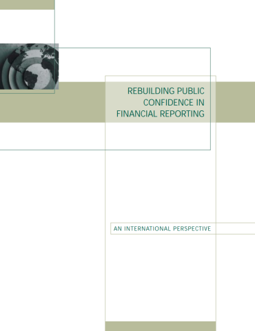 Cover image of Rebuilding Public Confidence report