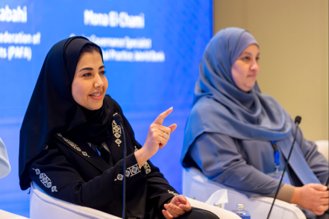 Kholoud Mousa speaking at MENA Connect 2025