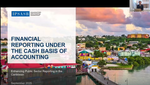 Opening slide of the Cash Basis Accounting presentation from IPSASB