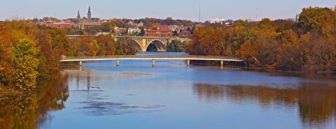 Autumnal Washington DC with bridges