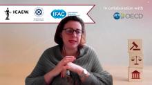 France Chain in a zoom webinar for the February 2024 Event Fostering Cultures of Integrity